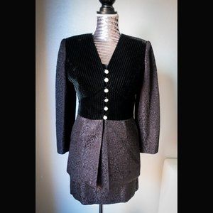 SOLD Rickie Freeman Rhinestone Buttons 2pc. Suit